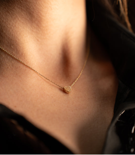''Herz Zirkonia''-Kette - 585e Gold - Elina Gold
