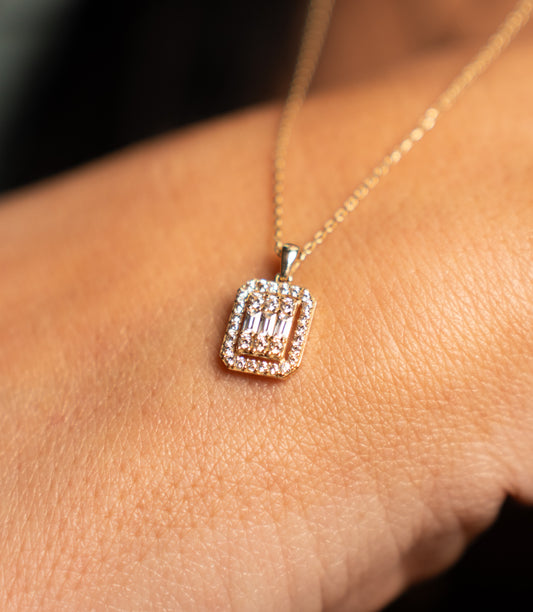 ''Baguette Shine''-Kette - 585er Gold - Elina Gold