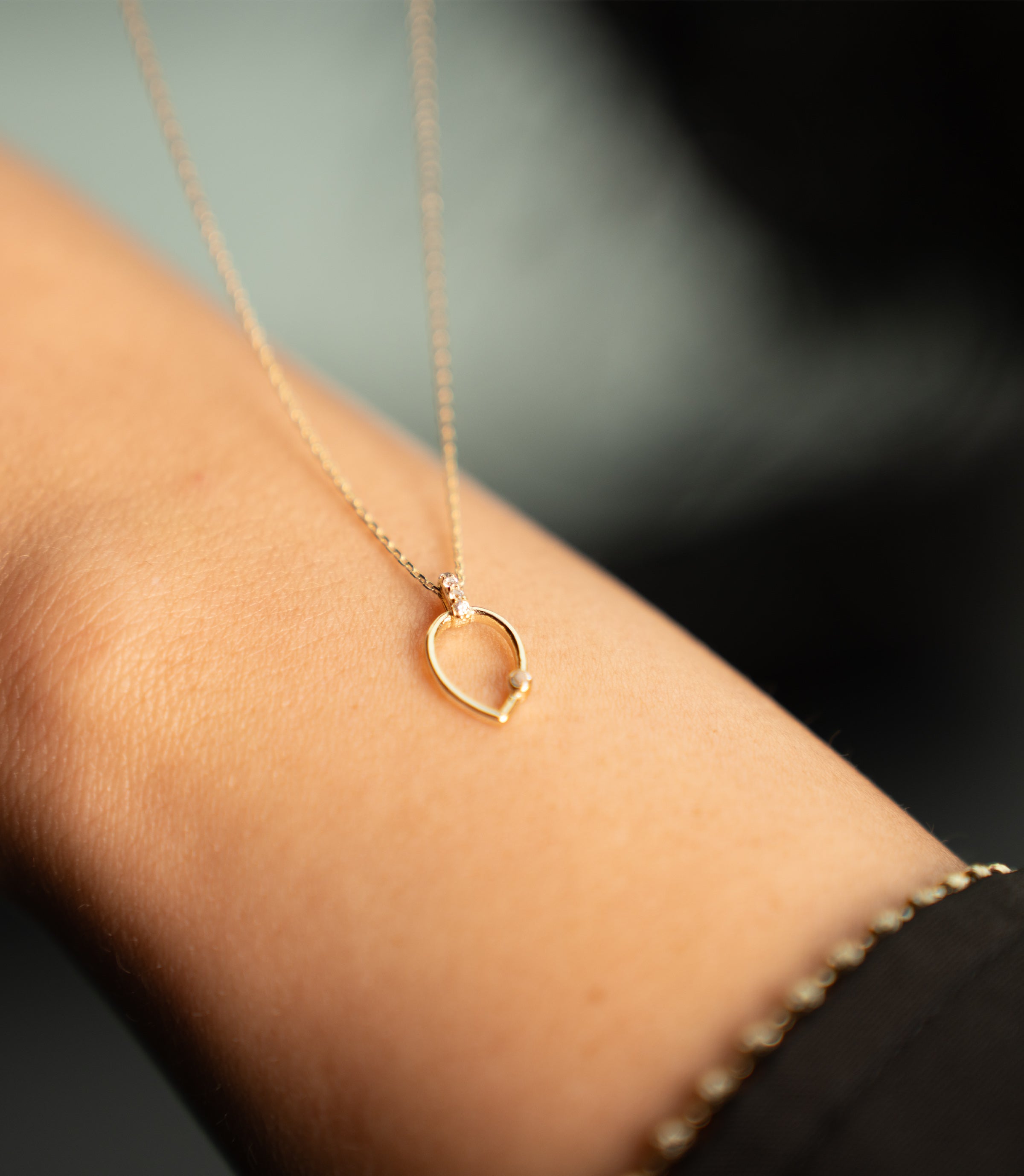 Tropfen Rahmen Kette