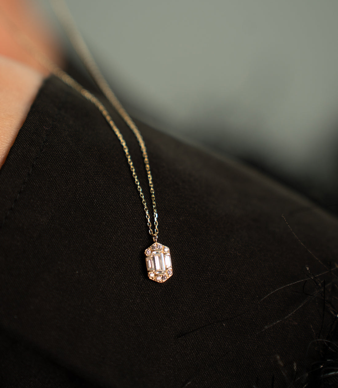 Baguette Fantasy Kette – 585er Gold