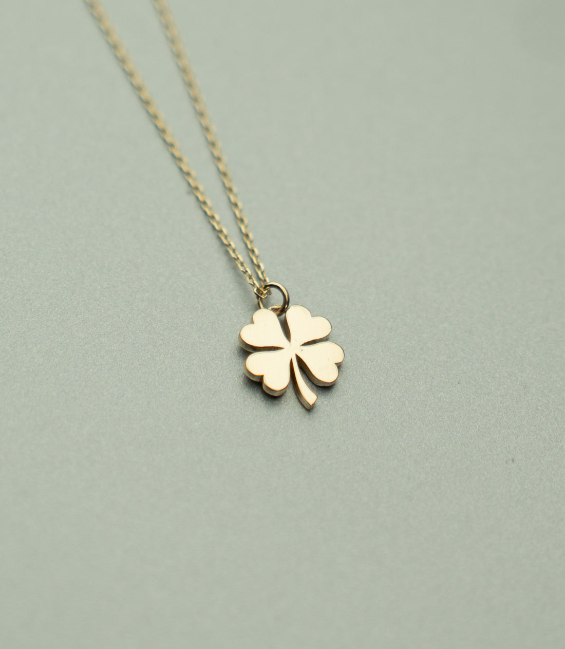 Kleeblatt Dezent Kette – 585er Gold