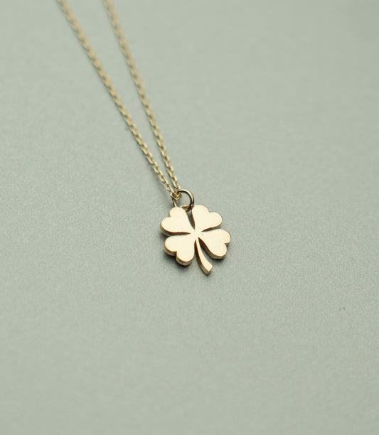 ''Kleeblatt Dezent''-Kette - 585er Gold - Elina Gold