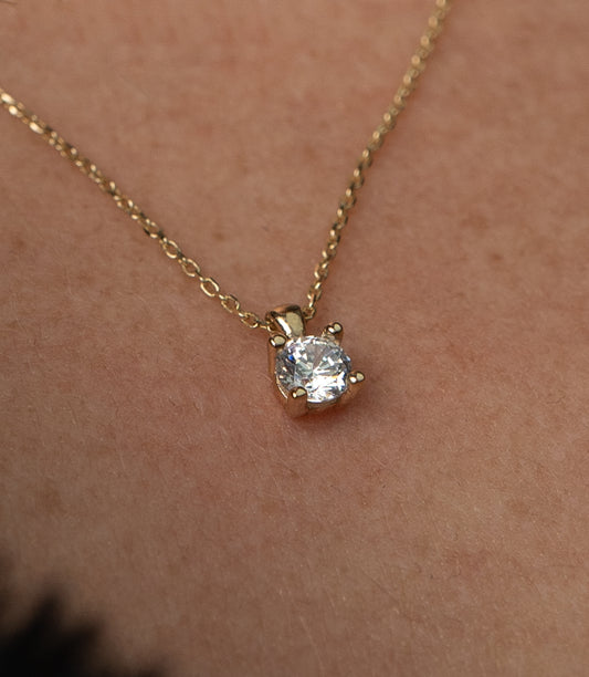 ''Solitär Basic''-Kette - 585er Gold - Elina Gold