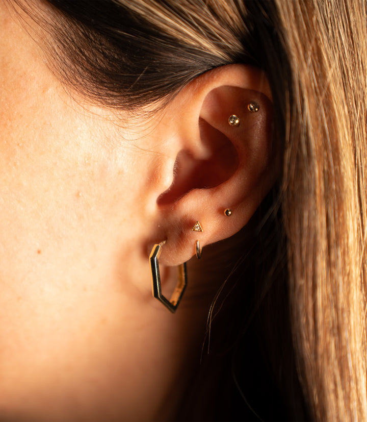 Kaskade Creole Ohrring – 585er Gold