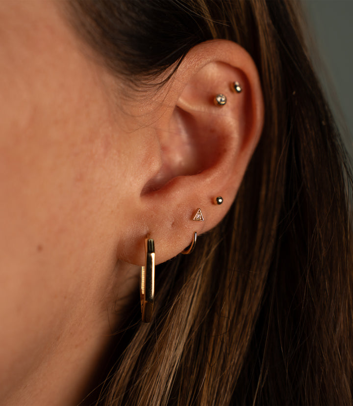 Kaskade Creole Ohrring – 585er Gold