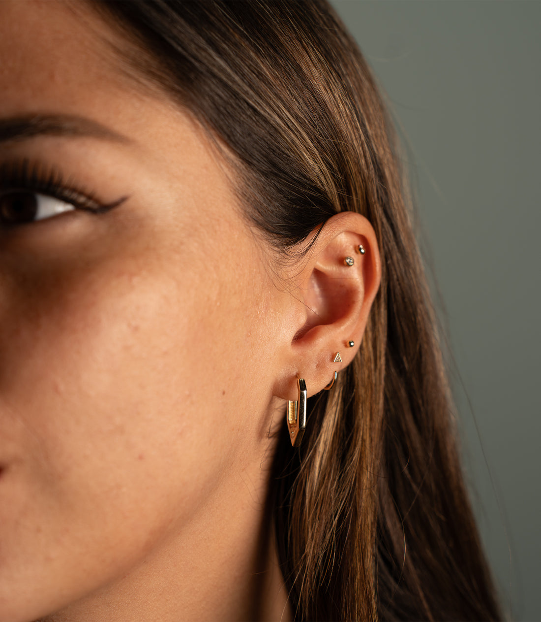 Kaskade Creole Ohrring – 585er Gold