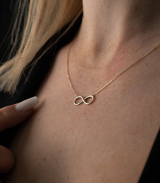 ''Unendlichkeitszeichen Filigran''-Kette - 585er Gold - Elina Gold
