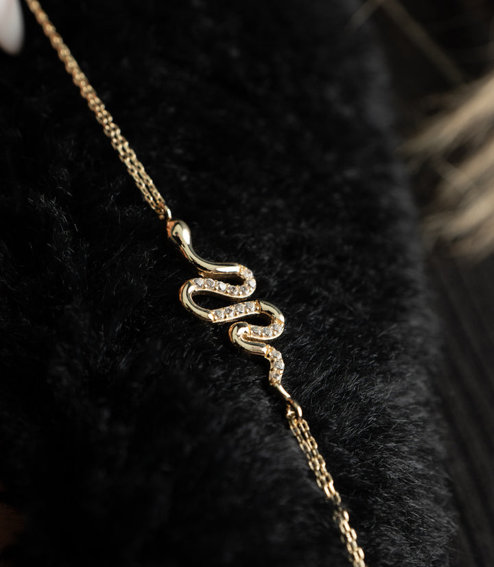 Schlange Armband – 585er Gold