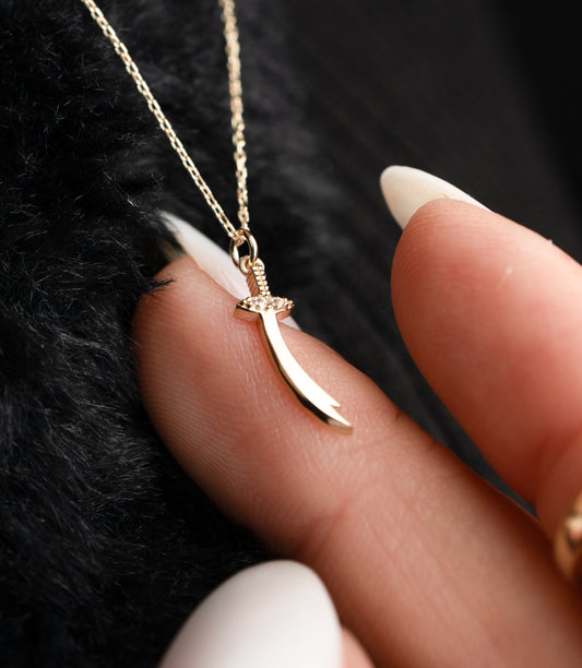 ''Schwert''-Kette - 585er Gold - Elina Gold