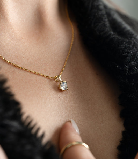 ''Solitär Elegant''-Kette 585er Gold - Elina Gold