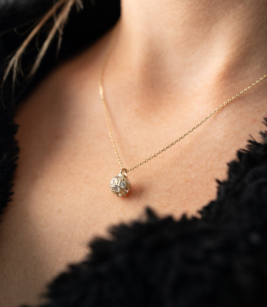 ''Goldstein Kugel''-Kette - 585er Gold - Elina Gold