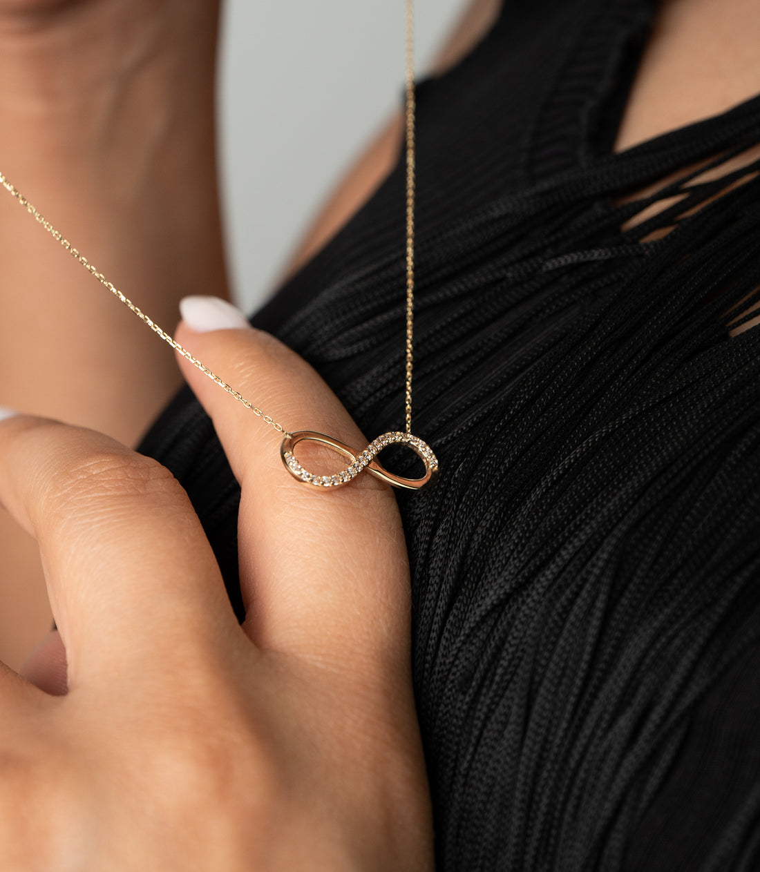 Unendlichkeitszeichen-Kette – 585er Gold