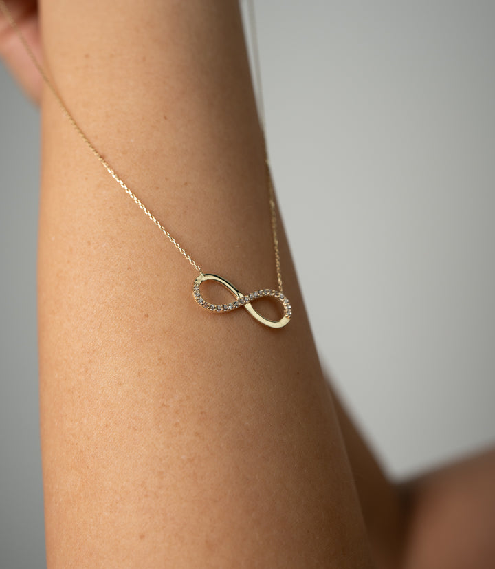 Unendlichkeitszeichen-Kette – 585er Gold