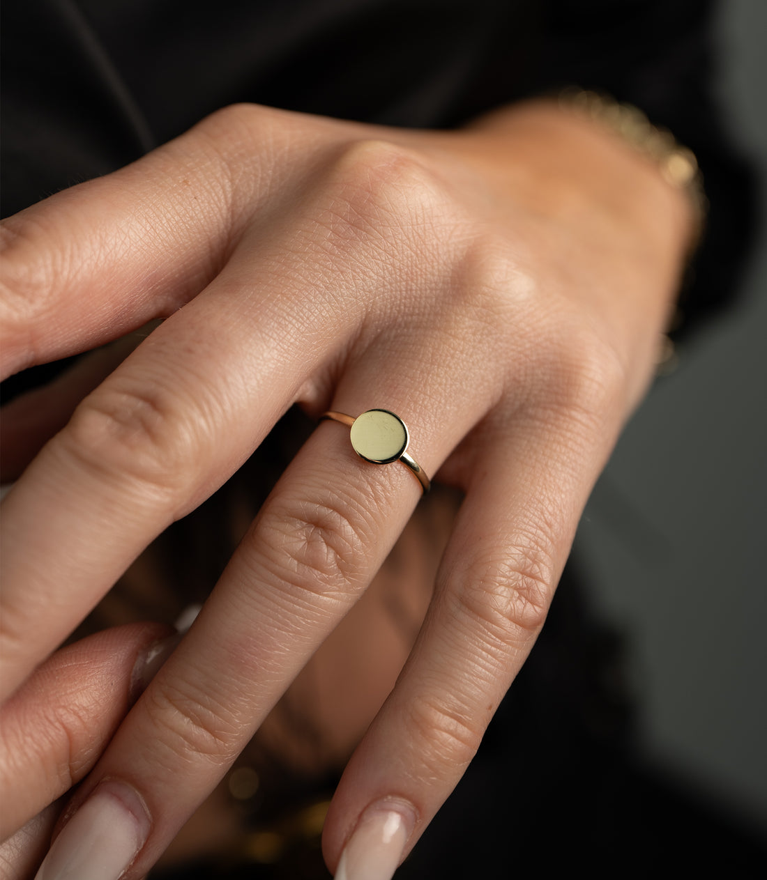 Runde Eleganz Ring – 585er Gold