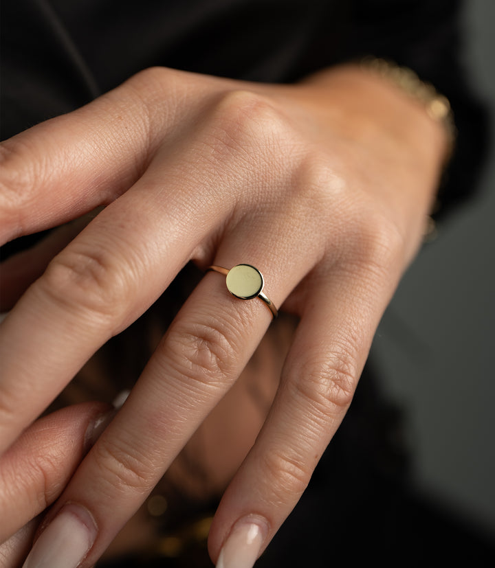 Runde Eleganz Ring – 585er Gold