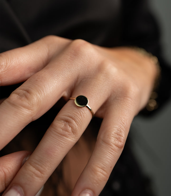 Runde Eleganz Ring – 585er Gold