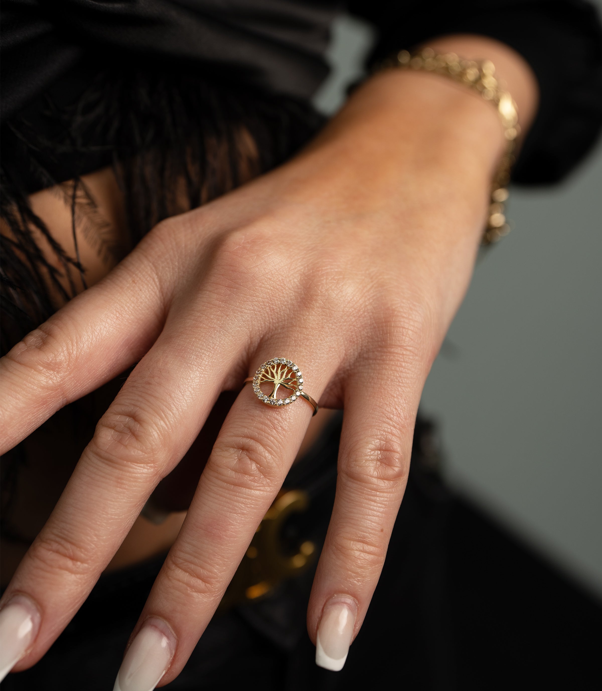 Brillanz Lebensbaum Ring