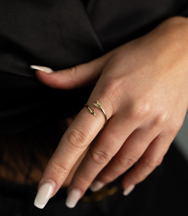 Goldener Schütze Ring – 585er Gold