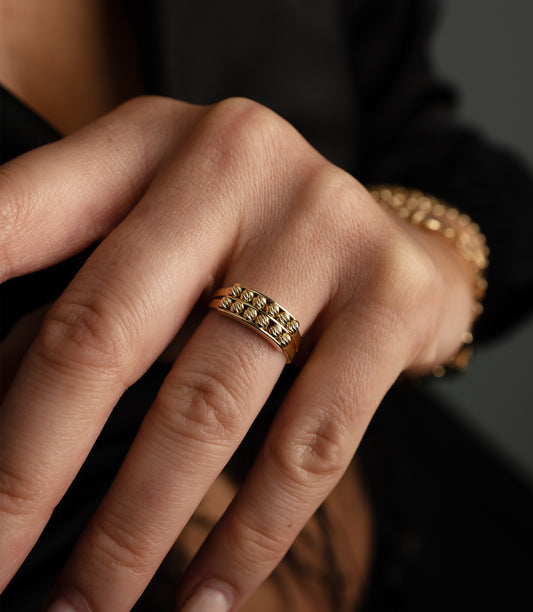 ''12 Monate Glücksbringer''-Ring - 585er Gold - Elina Gold