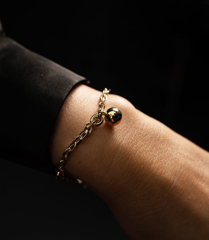 Glieder Kugel Armband – 585er Gold