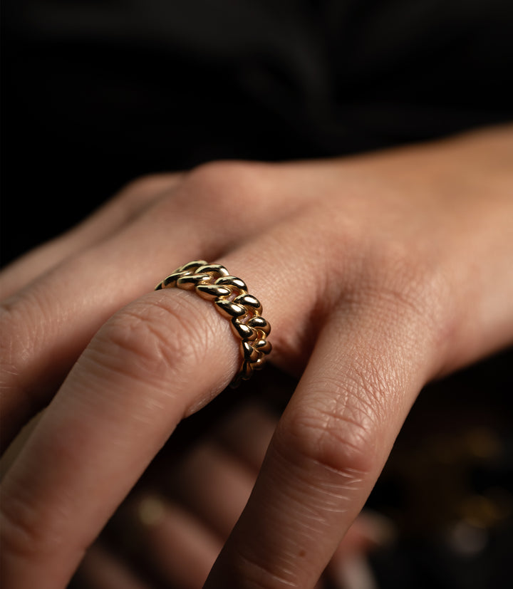 Kette der Verbindung Ring – 585er Gold