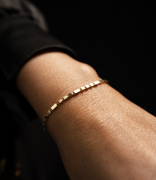 ''Hochglanz''-Armband - 585er Gold - Elina Gold