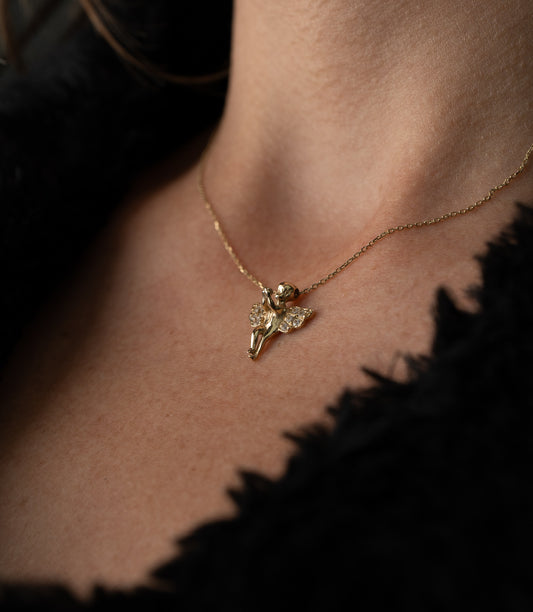 ''Engel Figur''-Kette - 585er Gold - Elina Gold