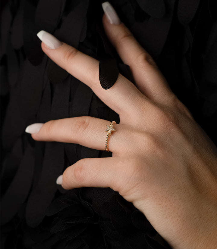 Hoffnung Stern Ring – 585er Gold