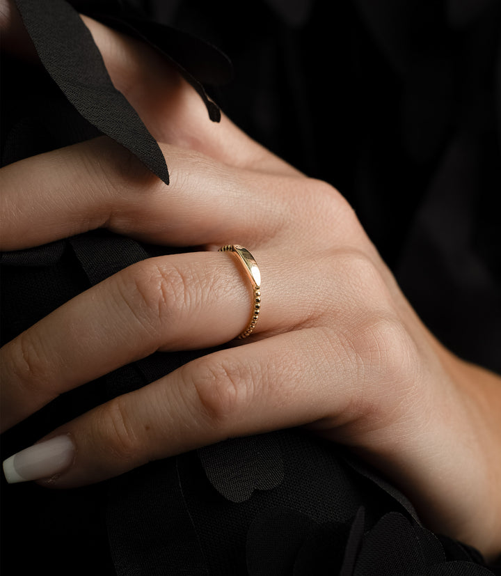 Wegweiserstein Ring – 585er Gold