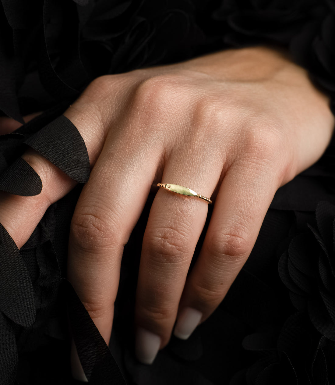 Wegweiserstein Ring – 585er Gold