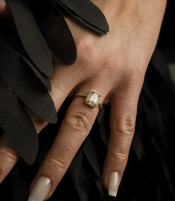 Elinas Baguette Symphonie Ring – 585er Gold