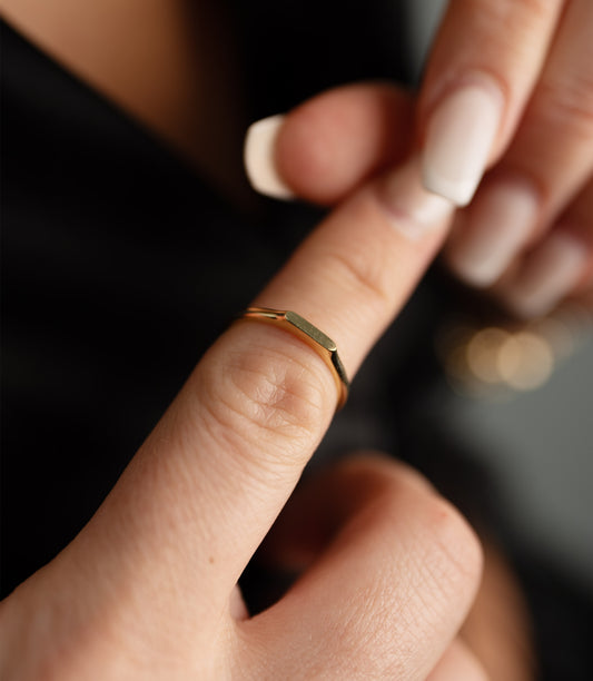 ''Lebensweglinie''-Ring - 585er Gold - Elina Gold