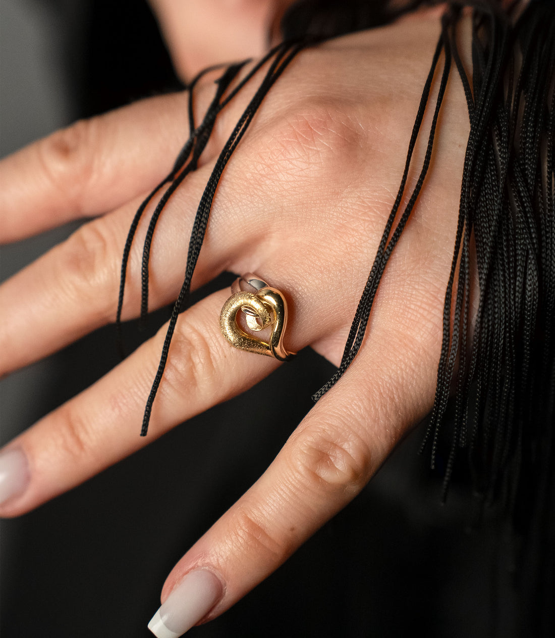 Verbundene Seelen Ring – 585er Gold
