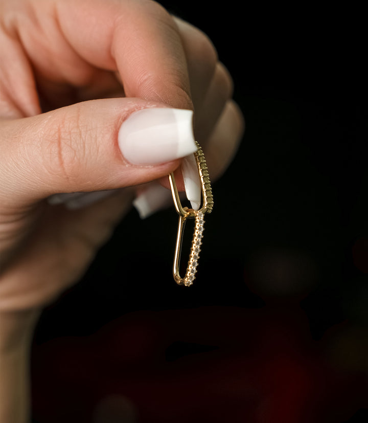 Strass Creolen – 585er Gold