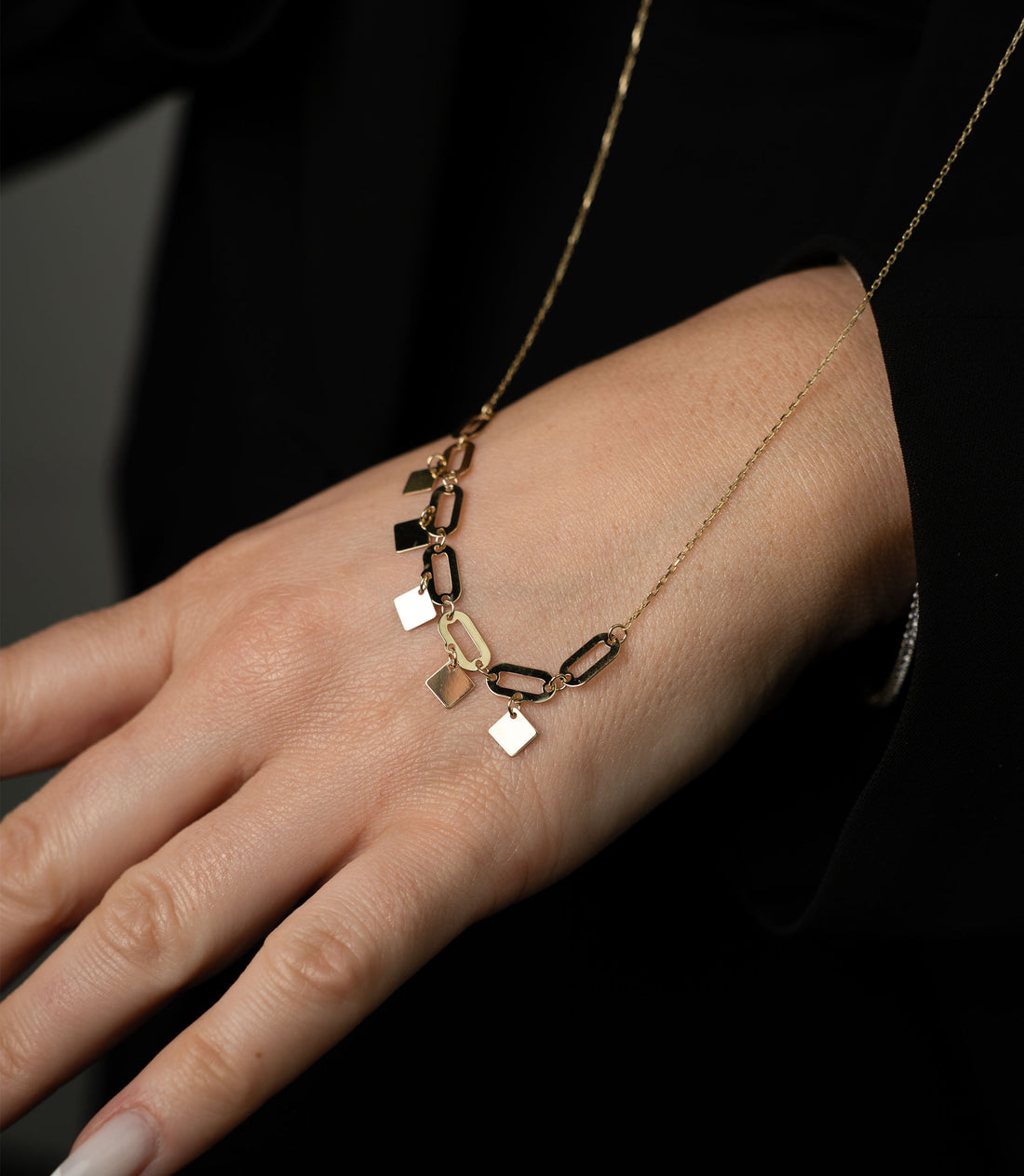 Rautenanhänger Kette – 585er Gold