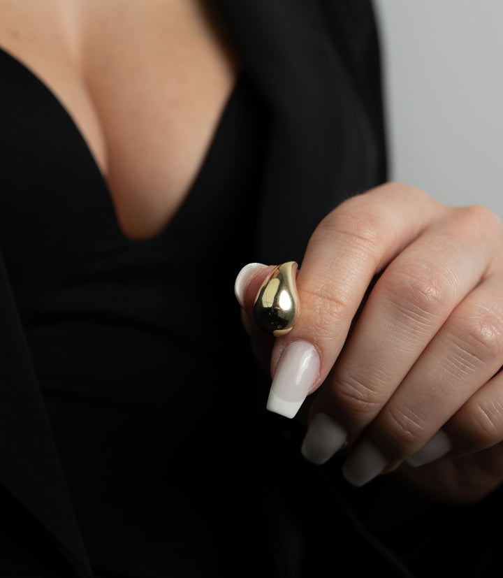 Tropfen Small Stecker Ohrringe – 585er Gold