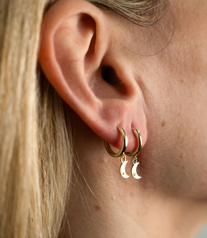 Halbmond Creolen – 585er Gold – Elina Gold