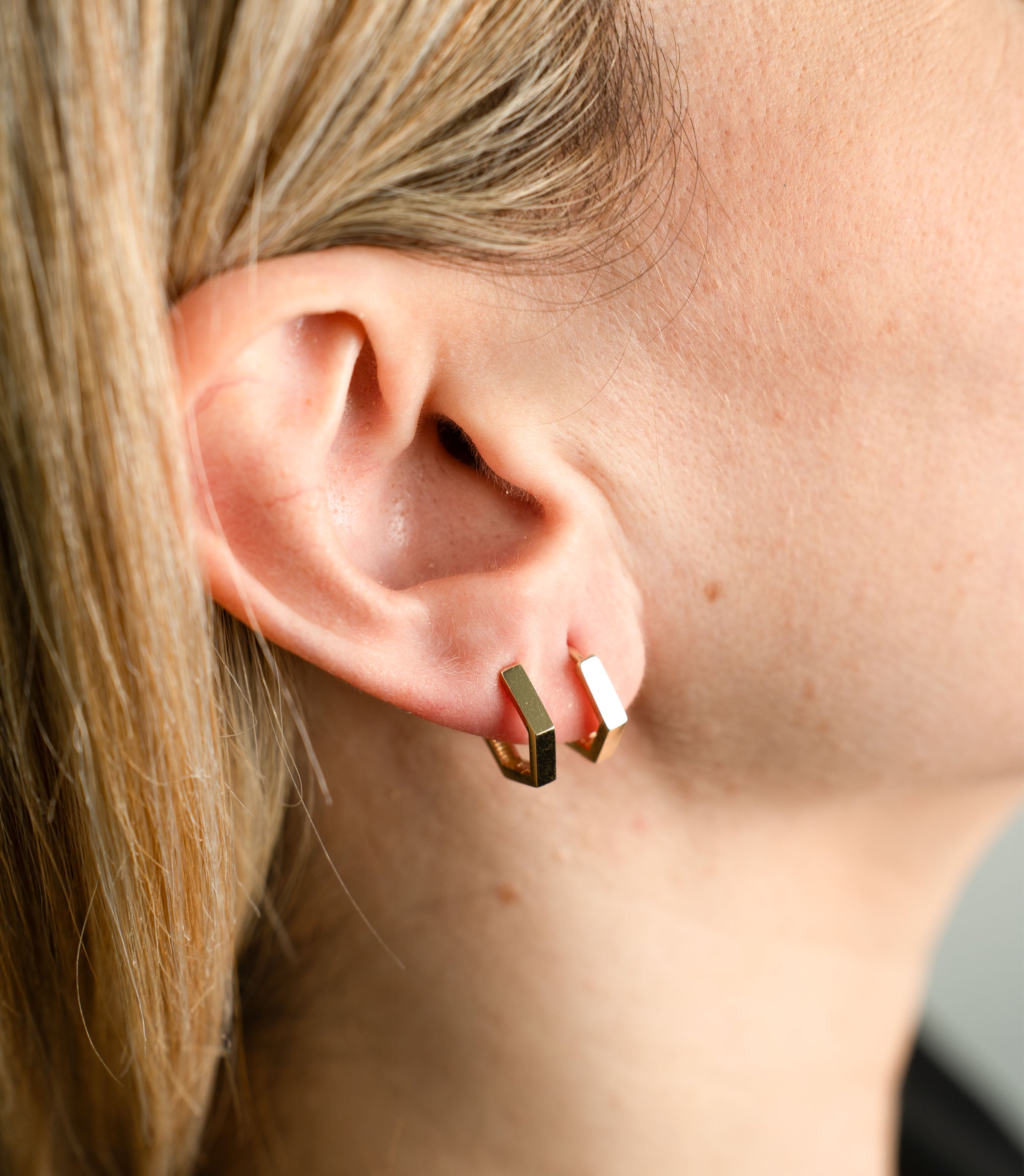 Creolen Fünfeck Ohrring