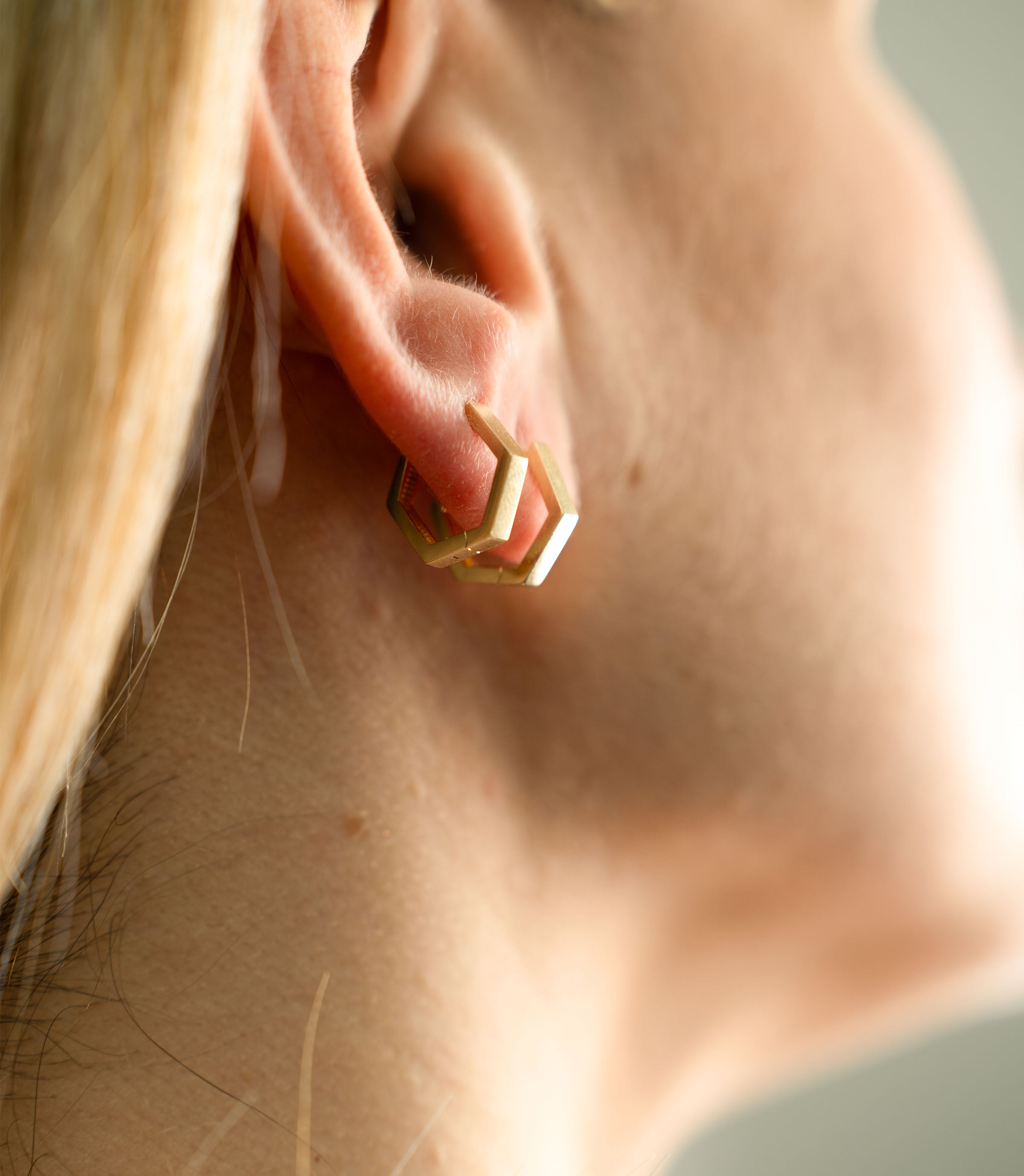 Creolen Fünfeck Ohrring