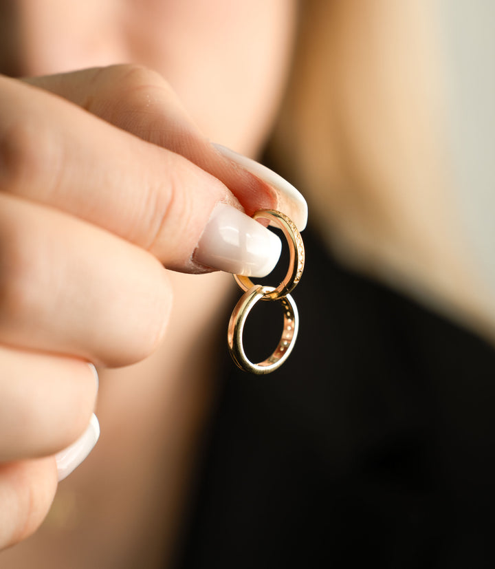 Creolen Zirkonia Ohrring – 585er Gold