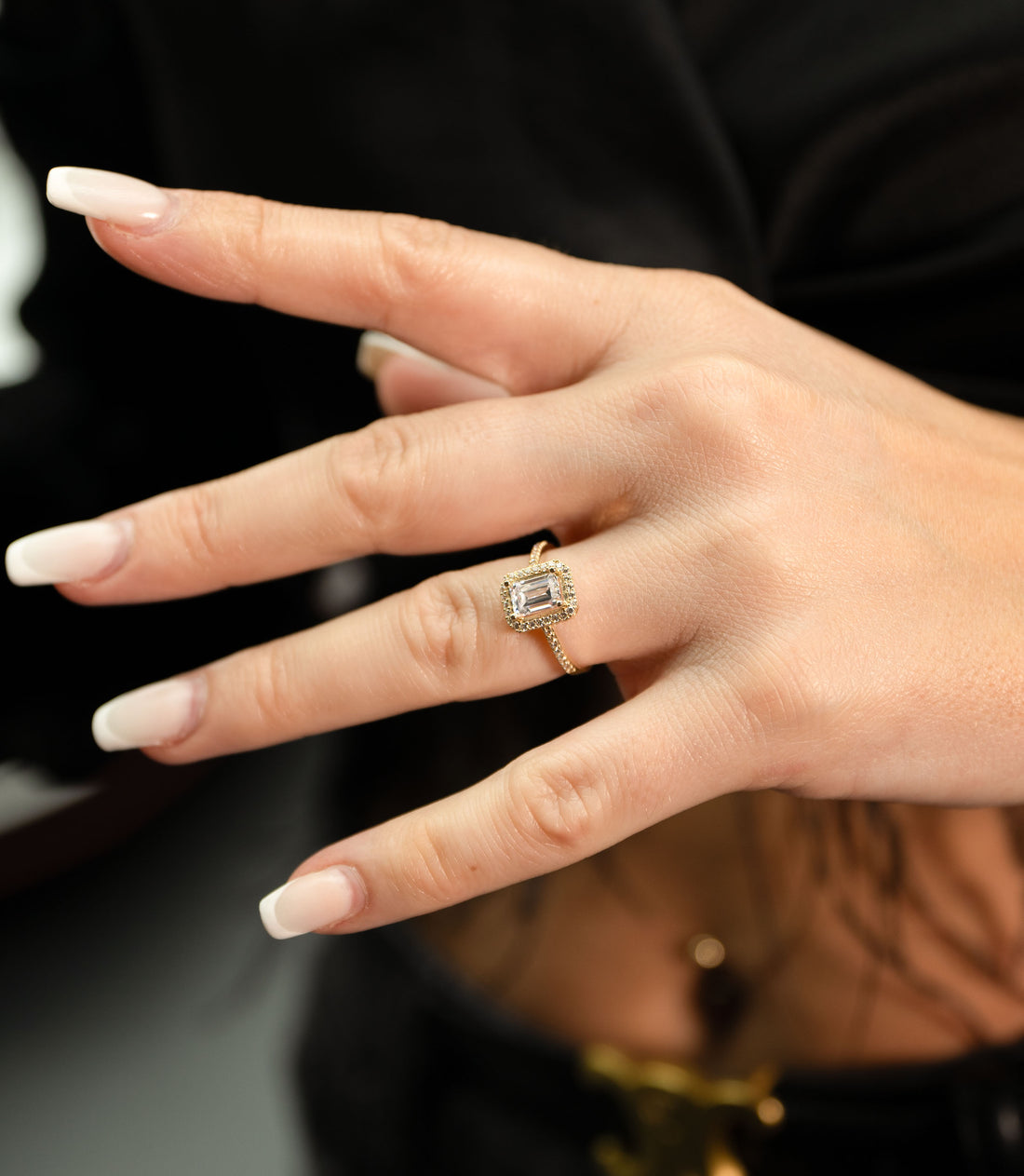 Elinas Baguette Symphonie Ring – 585er Gold