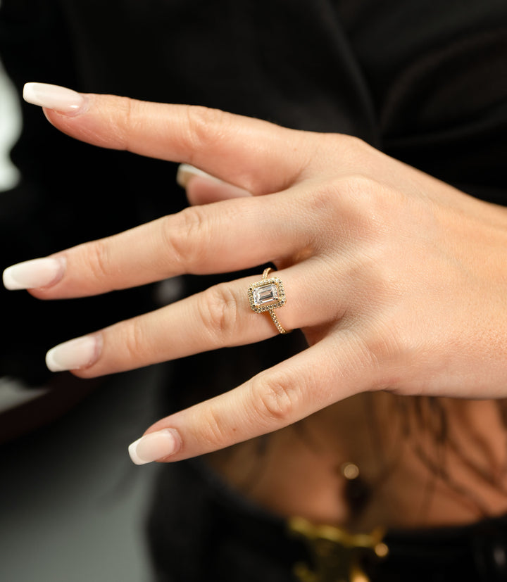 Elinas Baguette Symphonie Ring – 585er Gold