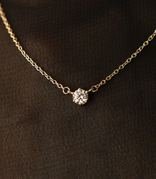 Solitär Sechs Krappen-Kette - 585er Gold - Elina Gold