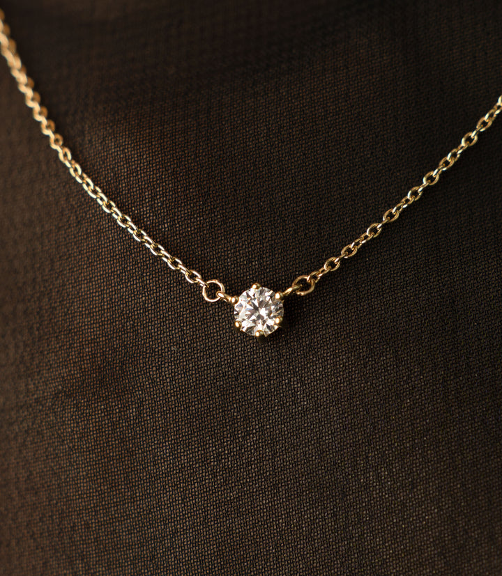 Solitär Sechs Krappen Kette – 585er Gold