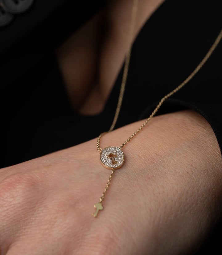 Schloss Kette – 585er Gold