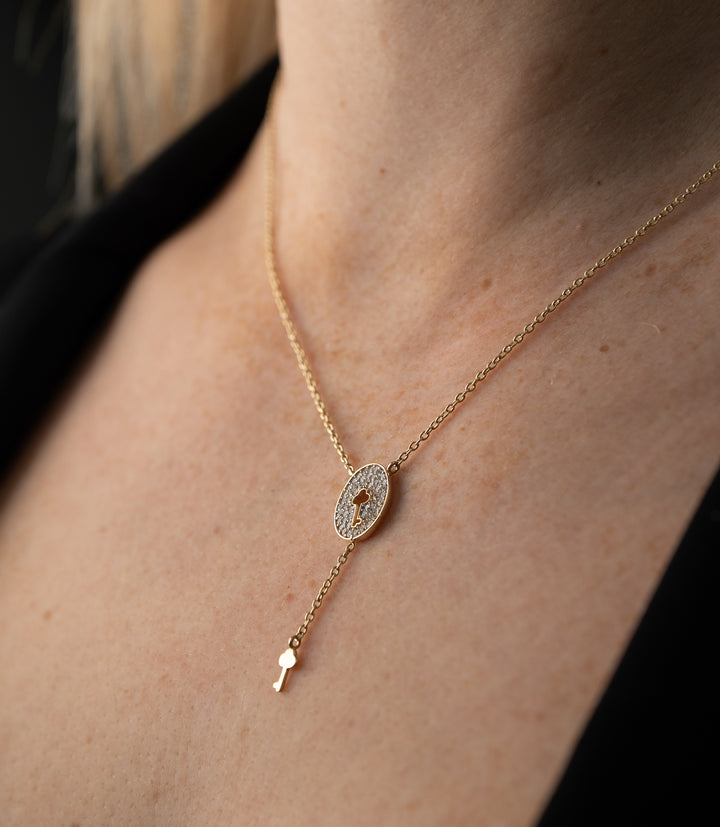 Schloss Kette – 585er Gold