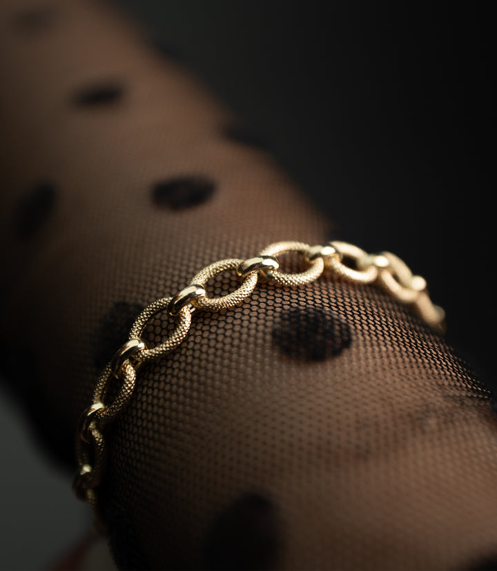 Goldene Kreislauf Armband – 585er Gold