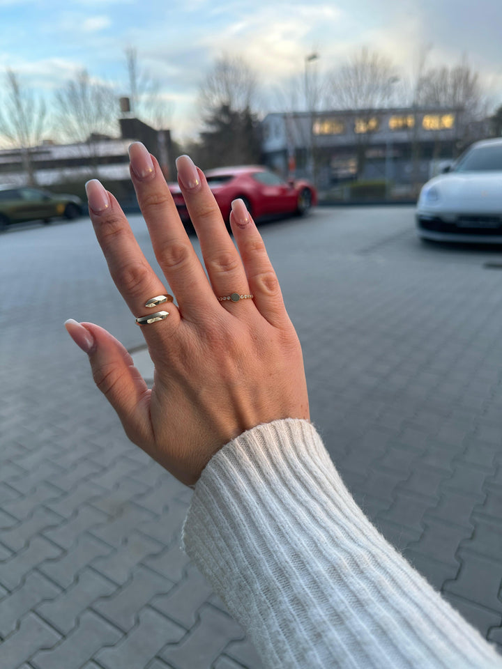 Wickelbogen Ring – 585er Gold