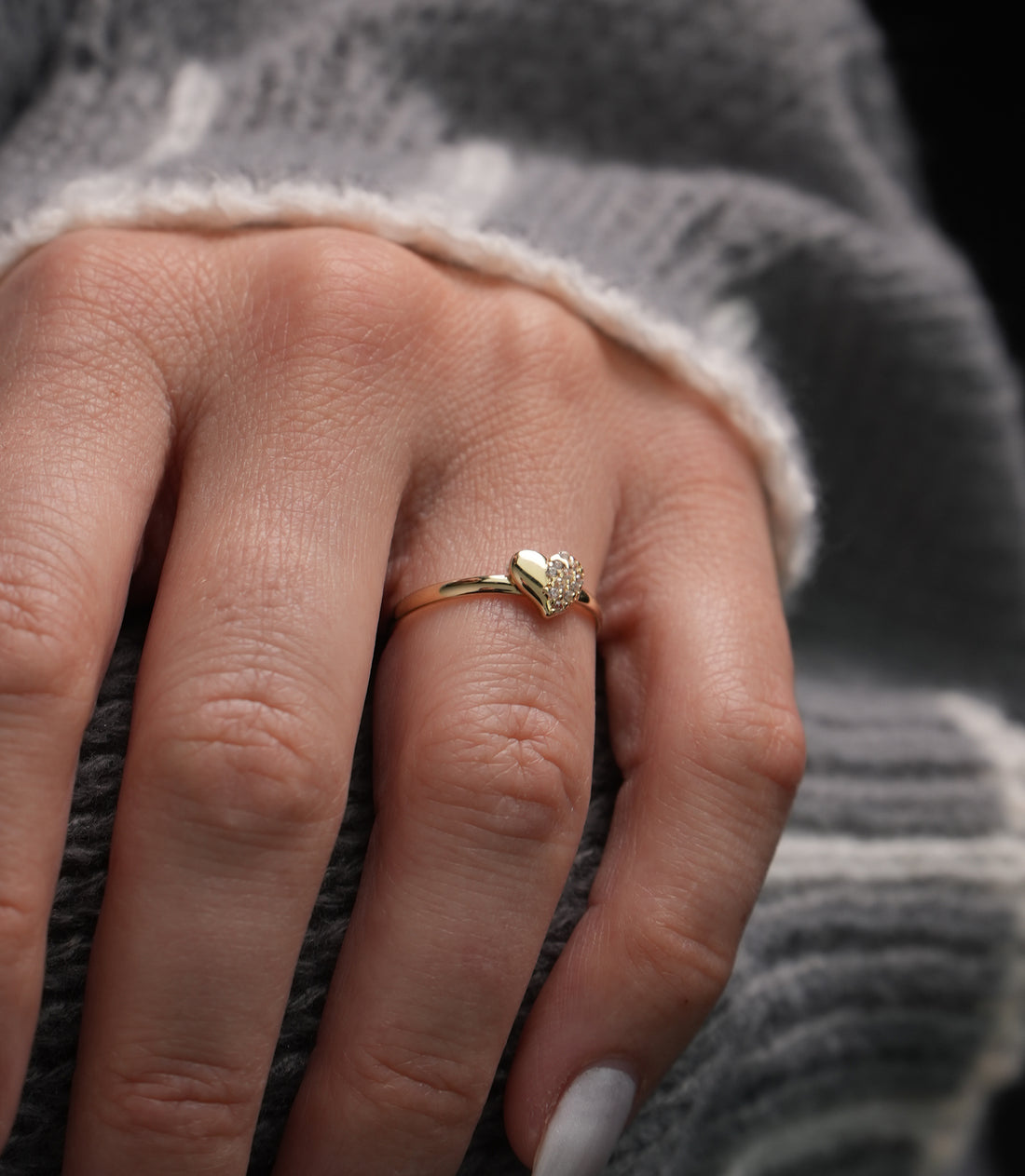 Heart-of-Gold-Ring – 585er Gold