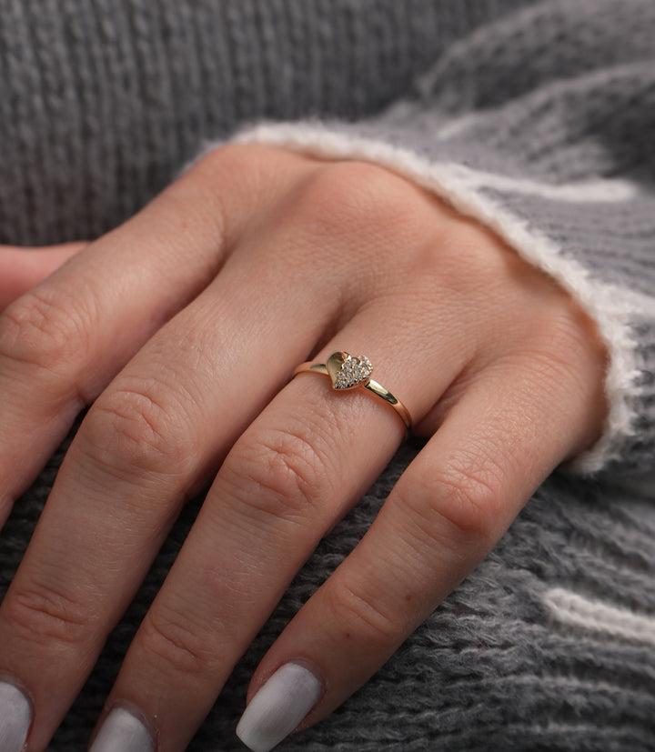 Heart-of-Gold-Ring – 585er Gold